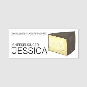 Porte-nom Manchego Spanish Cheese Shop Cheesemonger Wedge