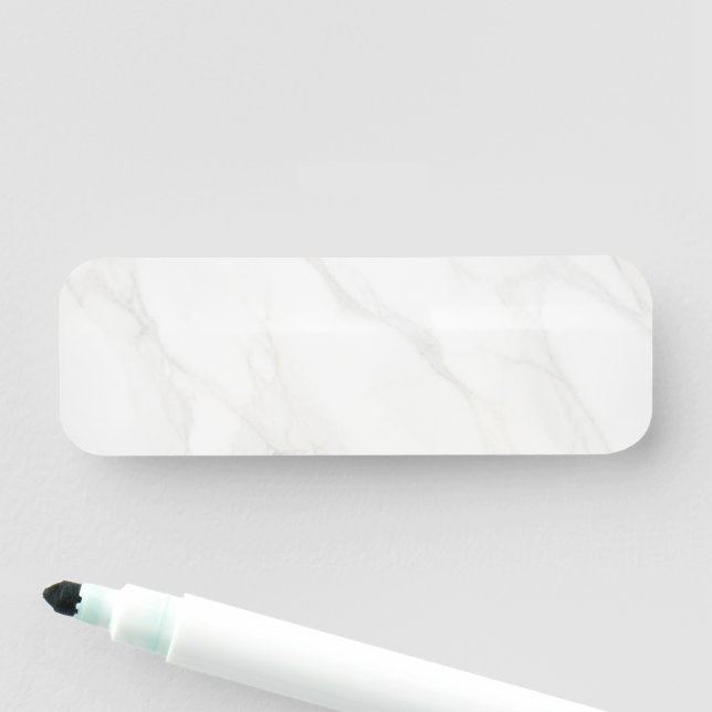 Porte-nom Marbre Blanc (En situation)