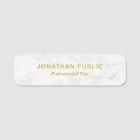 Marbre blanc Gold Texte Élégant Modèle simple