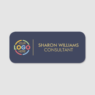 Porte-nom Marine Blue Company Logo commercial Employé Magnét