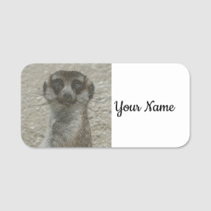 Porte-nom meerkat métallique