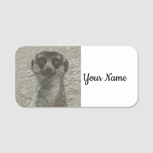 Porte-nom meerkat métallique (Devant)