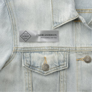 Porte-nom Métal argenté