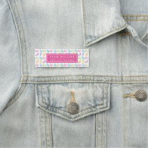 Porte-nom Mignonne couleur chiffres Motif Custom Math Enseig