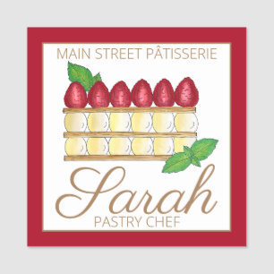 Porte-nom Mille Feuille Pâtisserie Chef pâtisserie boulanger