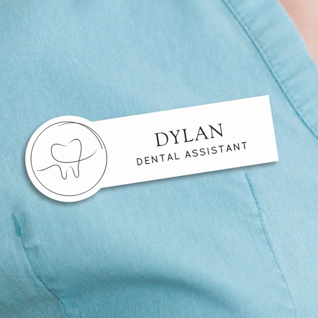 Porte-nom Minimalist Dental Assistant (Créateur téléchargé)