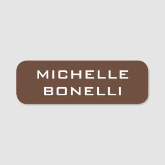 Porte-nom Minimalist Plain Modern Brown