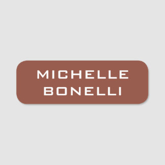 Porte-nom Minimalist Plain Modern Brown