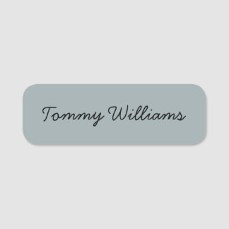 Porte-nom Minimaliste Dusty Blue Professionnel Simple