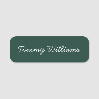 Porte-nom Minimaliste Emerald Green Professionnel Simple