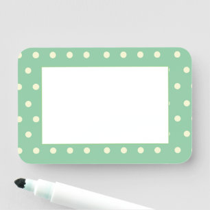 Porte-nom Mint Green Polka Dot Customizable