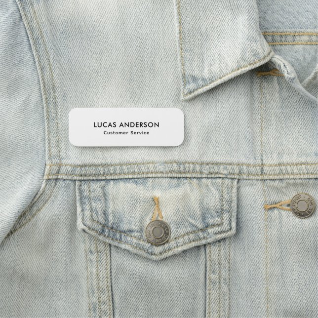 Porte-nom Minuscule Moderne Simple Propre Blanc Professionne (En situation)