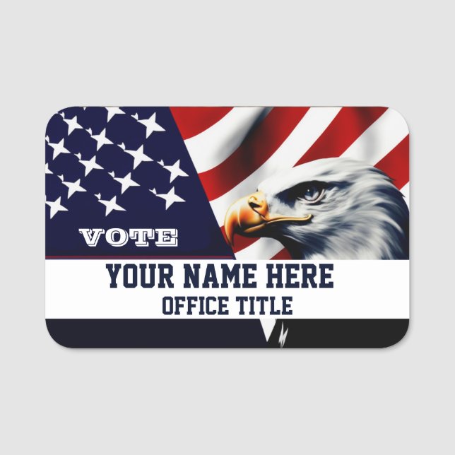 Porte-nom Modèle de nom de campagne personnalisé (Devant)