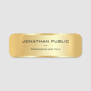 Porte-nom Modèle de sécurité Glam Gold ou d'entreprise magné