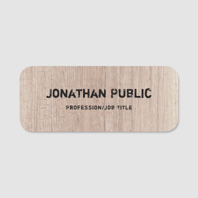 Porte-nom Modèle de texte désorganisé (Devant)