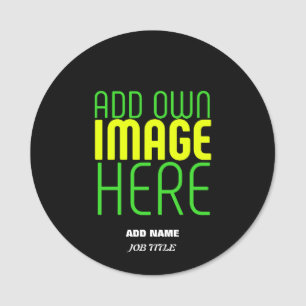 PORTE-NOM MODÈLE DE TEXTE D'IMAGE NOIRE SIMPLE ET MODERNE