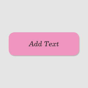 Porte-nom Modèle de texte personnalisable rose Créer votre p