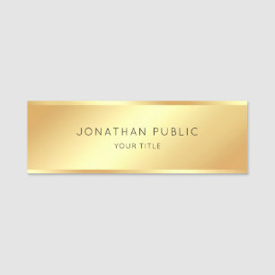 Porte-nom Modèle moderne tendance Gold Professional élégant