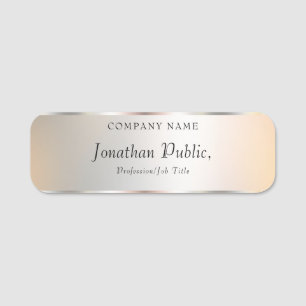 Porte-nom Modèle professionnel élégant Silver moderne person