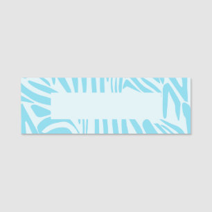 Porte-nom Modèle Zèbre Bleu