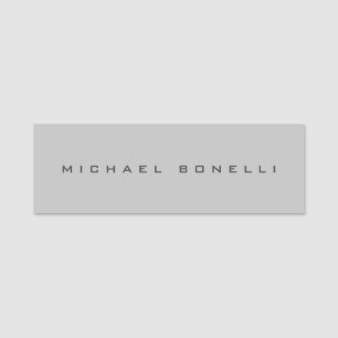 Porte-nom Modern Creative Trendy Grey Ajouter un nom