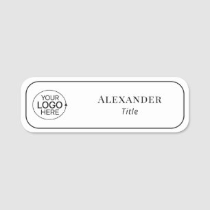 Porte-nom Moderne Simple Ajouter votre employé de logo