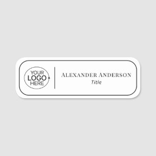 Porte-nom Moderne Simple Ajouter Votre Logo Minimaliste Divi