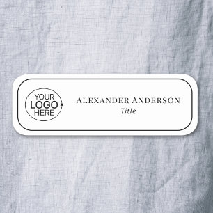 Porte-nom Moderne Simple Ajouter Votre Logo Minimaliste Typo