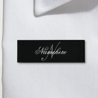 Monogramme de nom noir et blanc personnalisé uniqu