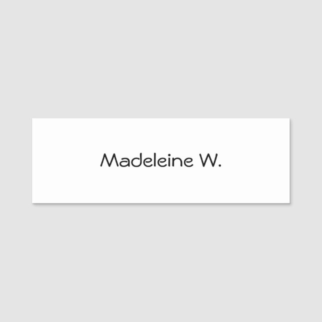 Porte-nom Monogramme élégant, tendance, moderne, minimaliste (Devant)