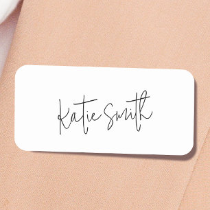 Porte-nom Monogramme moderne minimaliste manuscrit Script