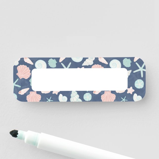 Porte-nom motif des coquillages (En situation)