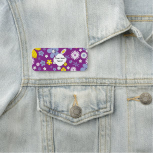 Porte-nom Motif floral sans couture