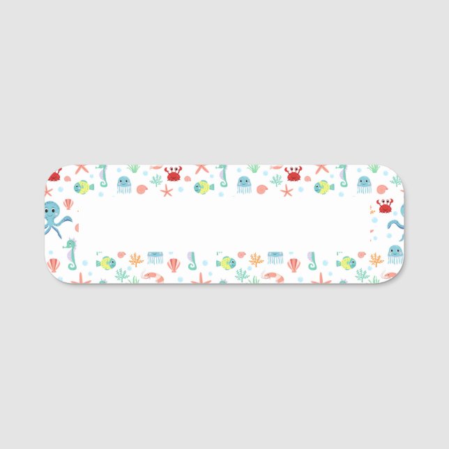 Porte-nom Motif Sea World (Devant)