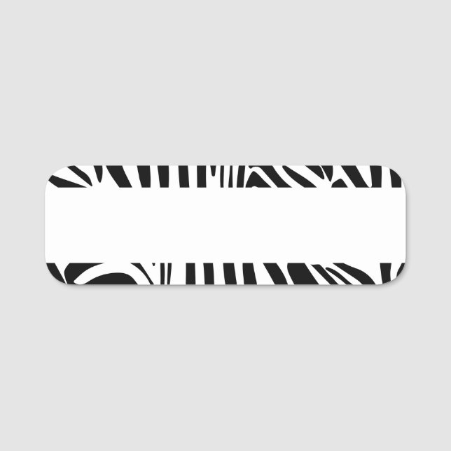 Porte-nom Motif zèbre (Devant)