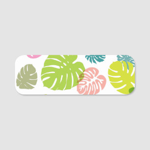 Porte-nom Multicolor Feuilles tropicaux