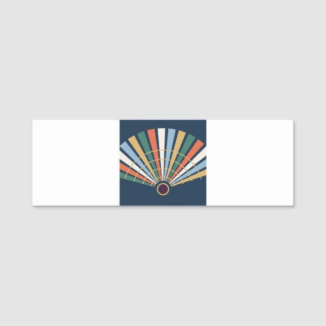 Porte-nom Neo Deco Fan graphique (Devant)