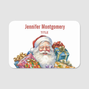 Porte-nom Noël classique de Jolly Santa Claus