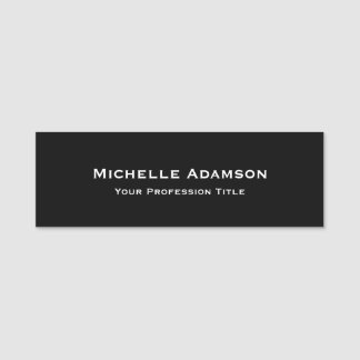 Porte-nom Noir Couleur Professionnel Plain Moderne