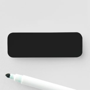 Porte-nom Noir fou (Le Noir le plus foncé) PERSONNALISABLE