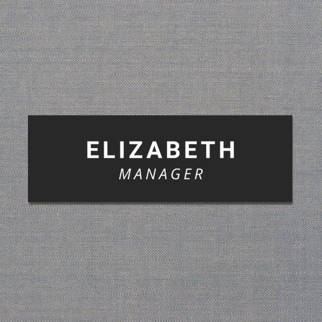 Porte-nom Noir simple (Créateur téléchargé)