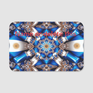 Porte-nom Nom avec couleurs argentines