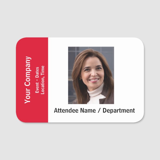 Porte-nom Nom de l'événement spécial de l'entreprise Balise  (Devant)