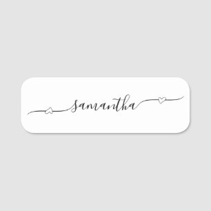 Porte-nom Nom de signature Heart Swash