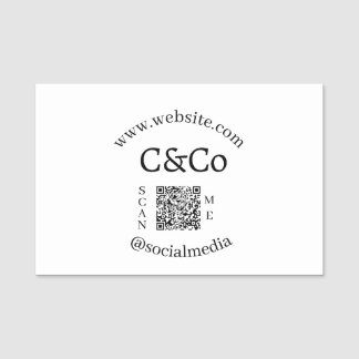 Porte-nom nom du logo lettre entreprise médias sociaux site