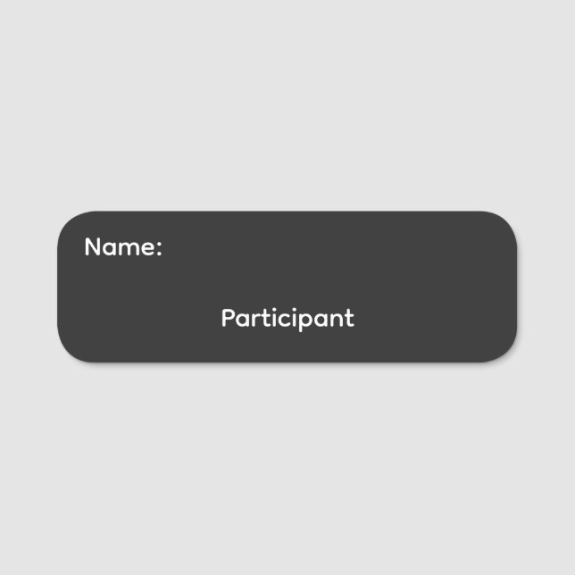 Porte-nom Nom du participant magnétique (Devant)