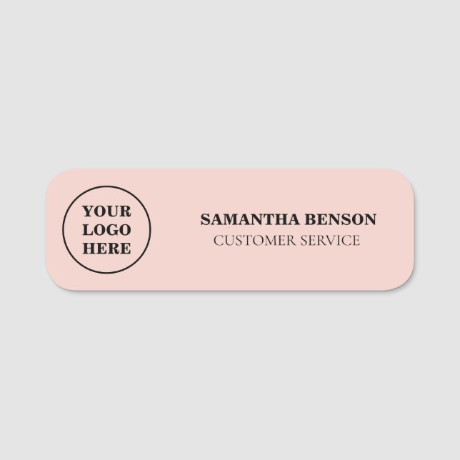 Porte-nom Nom du personnel de l'employé d'entreprise moderne (Devant)