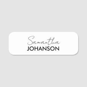 Porte-nom Nom du script monogramme   Simple minimaliste mode