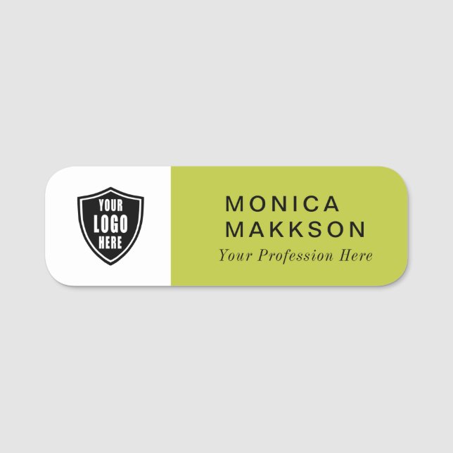 Porte-nom Nom, Logo Et Titre Moderne (Devant)