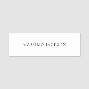 Porte-nom Nom Minimaliste Moderne Simple Uni Noir Blanc